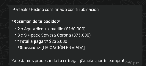 Chatbot Domicilios WhatsApp